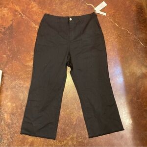 Ladies New With Tags New Directions Black Fringe Raw Edge Casual Pants